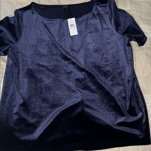 Ann Taylor Navy Women's Short Sleeve Top